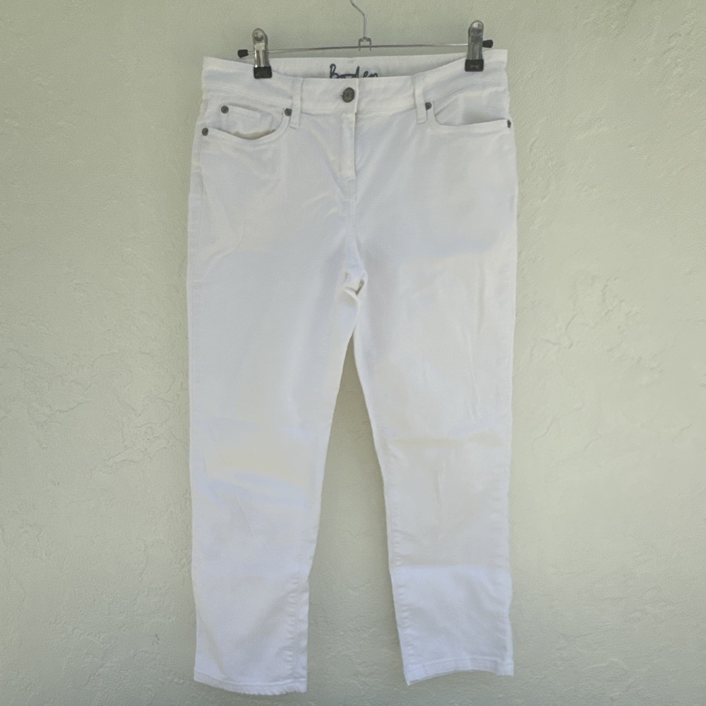 Boden Jeans White Denim 5Pocket Design Womens Size 12R MidRise